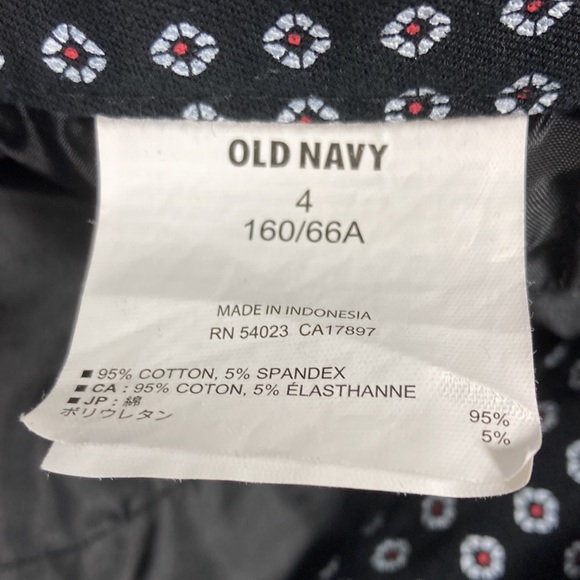Old Navy Black w Design White Side Stripe Skinny Ankle Pants Size 4 - Picture 9 of 9
